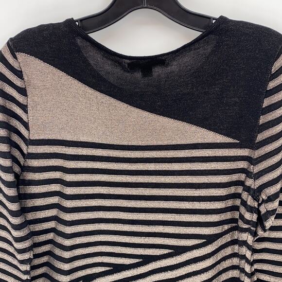 Dana Buchman Women's Brown & Black Stripe Lightweight Sweater Size Medium - Picture 7 of 10